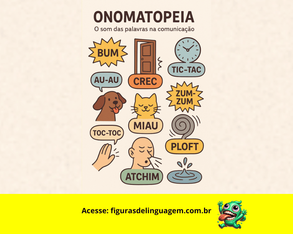 Leia mais sobre o artigo Onomatopeia: O Som que Vira Palavra — Entenda Tudo Sobre Essa Figura de Linguagem!